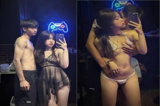 Đôi tình nhân mạng xã hội trong những giây phút riêng tư đầy đam mê